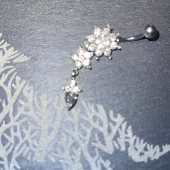 Stainless Steel Starburst Star Belly Ring - Picture 3 of 3